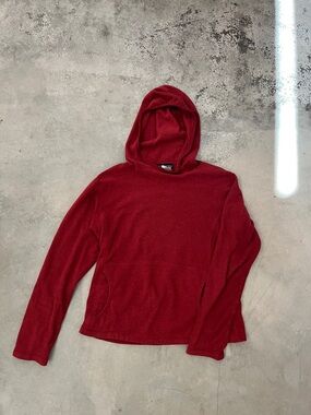 Women’s Patagonia Red Hooded Fleece Sweater - M